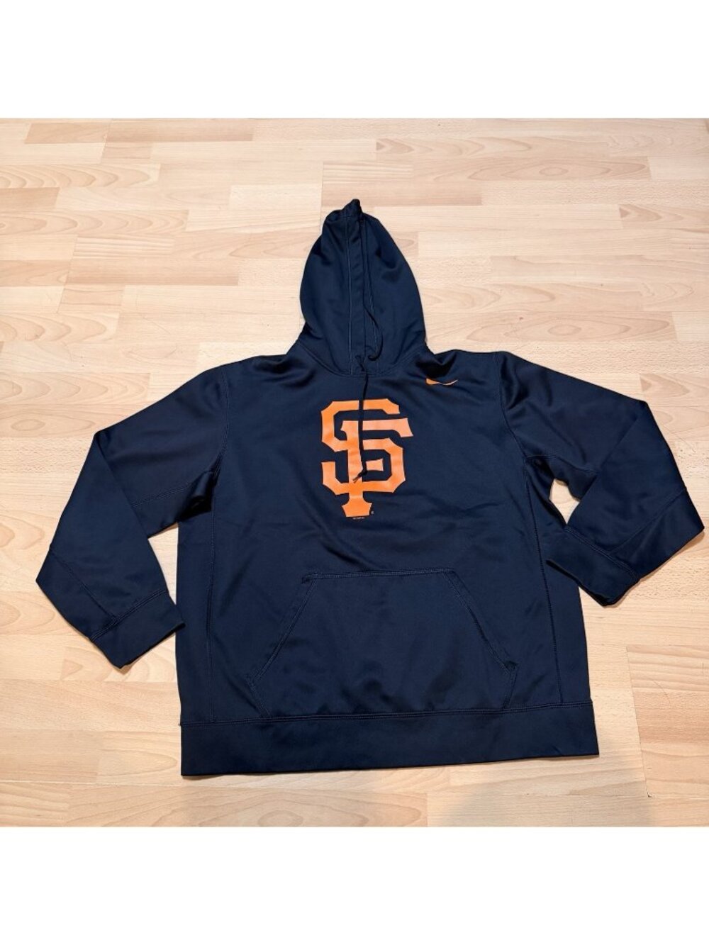 Nike Therma-Fit San Francisco Giants Hoodie Mens L Black Orange MLB Sweatshirt
